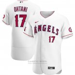 Camiseta Beisbol Hombre Los Angeles Angels Shohei Ohtani Primera Autentico Blanco