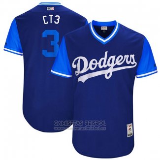 Camiseta Beisbol Hombre Los Angeles Dodgers 2017 Little League World Series Chris Taylor Azul