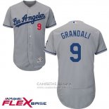 Camiseta Beisbol Hombre Los Angeles Dodgers 9 Dodgers Grandal Gris Flex Base