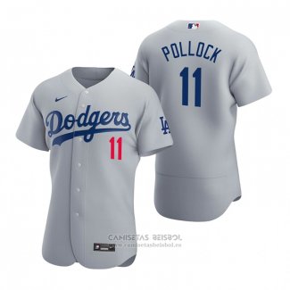 Camiseta Beisbol Hombre Los Angeles Dodgers A.j. Pollock 2019 Postemporada Cool Base Blanco