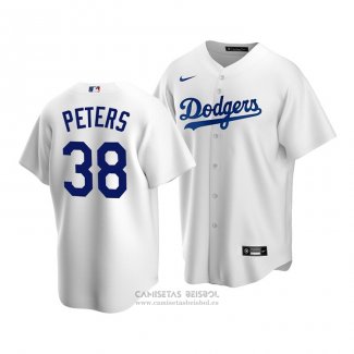 Camiseta Beisbol Hombre Los Angeles Dodgers Dj Peters Replica Blanco