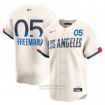 Camiseta Beisbol Hombre Los Angeles Dodgers Freddie Freeman 2024 City Connect Limited Crema