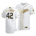 Camiseta Beisbol Hombre Los Angeles Dodgers Jackie Robinson Day Golden Edition Blanco