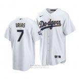 Camiseta Beisbol Hombre Los Angeles Dodgers Julio Urias 2021 Gold Program Replica Blanco