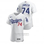 Camiseta Beisbol Hombre Los Angeles Dodgers Kenley Jansen Autentico Blanco