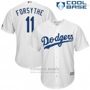 Camiseta Beisbol Hombre Los Angeles Dodgers Logan Forsythe Blanco Cool Base