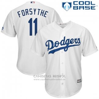 Camiseta Beisbol Hombre Los Angeles Dodgers Logan Forsythe Blanco Cool Base