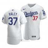 Camiseta Beisbol Hombre Los Angeles Dodgers Luke Raley Autentico Primera Blanco