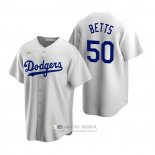 Camiseta Beisbol Hombre Los Angeles Dodgers Mookie Betts Cooperstown Collection Primera Blanco