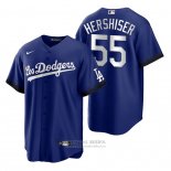 Camiseta Beisbol Hombre Los Angeles Dodgers Orel Hershiser 2021 City Connect Replica Azul