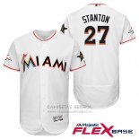 Camiseta Beisbol Hombre Miami Marlins Giancarlo Stanton Blanco 2017 All Star Flex Base