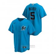 Camiseta Beisbol Hombre Miami Marlins Jon Berti Replica Alterno Azul