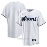Camiseta Beisbol Hombre Miami Marlins Primera Replica Blanco