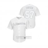 Camiseta Beisbol Hombre Milwaukee Brewers Chase Anderson 2019 Players Weekend Replica Blanco