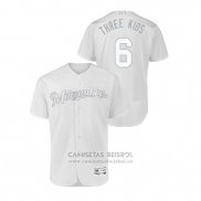 Camiseta Beisbol Hombre Milwaukee Brewers Lorenzo Cain 2019 Players Weekend Autentico Blanco