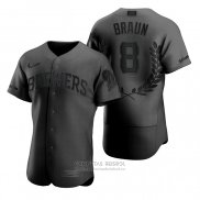 Camiseta Beisbol Hombre Milwaukee Brewers Ryan Braun Award Collection NL MVP Negro