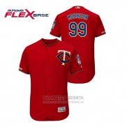 Camiseta Beisbol Hombre Minnesota Twins Logan Morrison 150th Aniversario Patch Autentico Flex Base Rojo