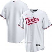 Camiseta Beisbol Hombre Minnesota Twins Primera Replica Blanco2