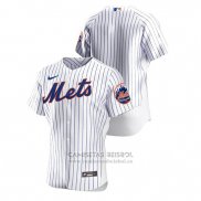 Camiseta Beisbol Hombre New York Mets Autentico Blanco