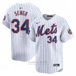 Camiseta Beisbol Hombre New York Mets Kodai Senga 2024 World Tour London Series Primera Limited Blanco Camiseta Beisbol Hombre New York Mets Kodai Senga 2024 World Tour London Series Primera Limited Blanco