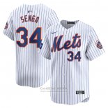 Camiseta Beisbol Hombre New York Mets Kodai Senga 2024 World Tour London Series Primera Limited Blanco