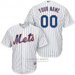 Camiseta Beisbol Hombre New York Mets Personalizada Blanco