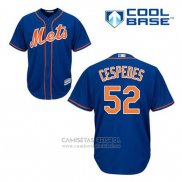 Camiseta Beisbol Hombre New York Mets Yoenis Cespedes 52 Azul Alterno Primera Cool Base