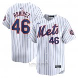 Camiseta Beisbol Hombre New York Mets Yohan Ramirez Primera Limited Blanco