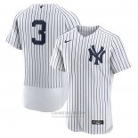 Camiseta Beisbol Hombre New York Yankees Babe Ruth Primera Autentico Retired Blanco