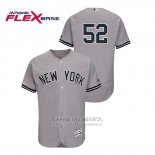 Camiseta Beisbol Hombre New York Yankees C.c. Sabathia 150th Aniversario Patch Flex Base Gris
