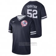 Camiseta Beisbol Hombre New York Yankees C.c. Sabathia Cooperstown Collection Legend Azul