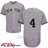 Camiseta Beisbol Hombre New York Yankees Lou Gehrig Autentico Collection Flex Base Gris
