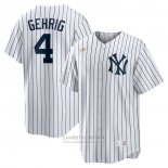 Camiseta Beisbol Hombre New York Yankees Lou Gehrig Primera Cooperstown Collection Blanco
