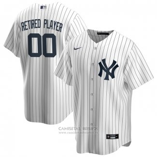 Camiseta Beisbol Hombre New York Yankees Primera Pick-A-Player Retired Roster Replica Blanco
