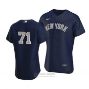 Camiseta Beisbol Hombre New York Yankees Thairo Estrada Autentico Alterno 2020 Azul