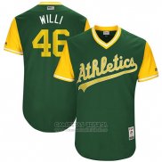 Camiseta Beisbol Hombre Oakland Athletics 2017 Little League World Series Santiago Casilla Verde