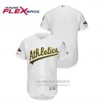 Camiseta Beisbol Hombre Oakland Athletics 2019 Postemporada Flex Base Blanco