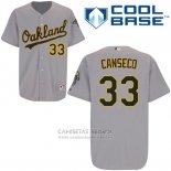 Camiseta Beisbol Hombre Oakland Athletics Jose Canseco Autentico Collection Gris Cool Base Jugador