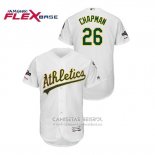Camiseta Beisbol Hombre Oakland Athletics Matt Chapman 2019 Postemporada Flex Base Blanco