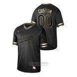 Camiseta Beisbol Hombre Oakland Athletics Personalizada 2019 Golden Edition V Neck Negro
