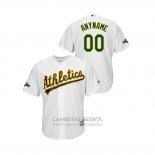 Camiseta Beisbol Hombre Oakland Athletics Personalizada 2019 Postemporada Cool Base Blanco