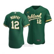 Camiseta Beisbol Hombre Oakland Athletics Sean Murphy Kelly Autentico Alterno Verde