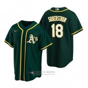 Camiseta Beisbol Hombre Oakland Athletics Tyler Soderstrom Replica 2020 Verde