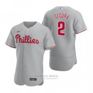 Camiseta Beisbol Hombre Philadelphia Phillies Jean Segura Autentico 2020 Road Gris