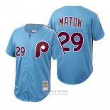 Camiseta Beisbol Hombre Philadelphia Phillies Nick Maton Autentico Cooperstown Collection Azul