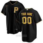 Camiseta Beisbol Hombre Pittsburgh Pirates Alterno Replica Personalizada Negro