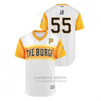 Camiseta Beisbol Hombre Pittsburgh Pirates Josh Bell 2019 Little League Classic Jb Replica Blanco