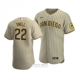 Camiseta Beisbol Hombre San Diego Padres Blake Snell Autentico Alterno Marron