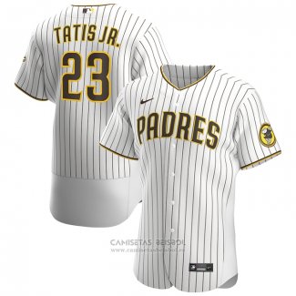 Camiseta Beisbol Hombre San Diego Padres Fernando Tatis Jr. 2022 City Connect Autentico Blanco