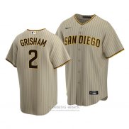 Camiseta Beisbol Hombre San Diego Padres Trent Grisham Sand Replica Alterno Marron